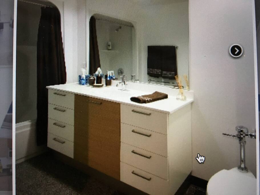 One of two full baths