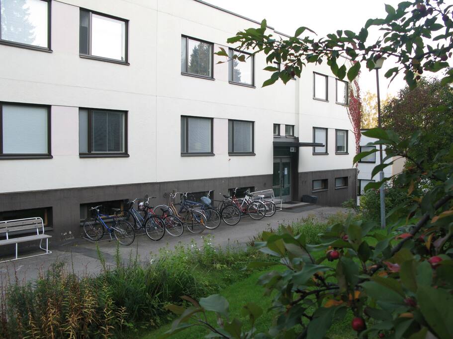 Front view of the building