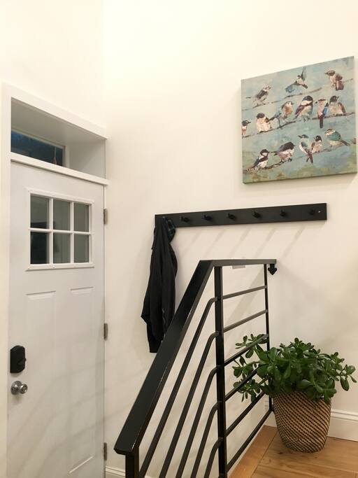 coat hanger by the door