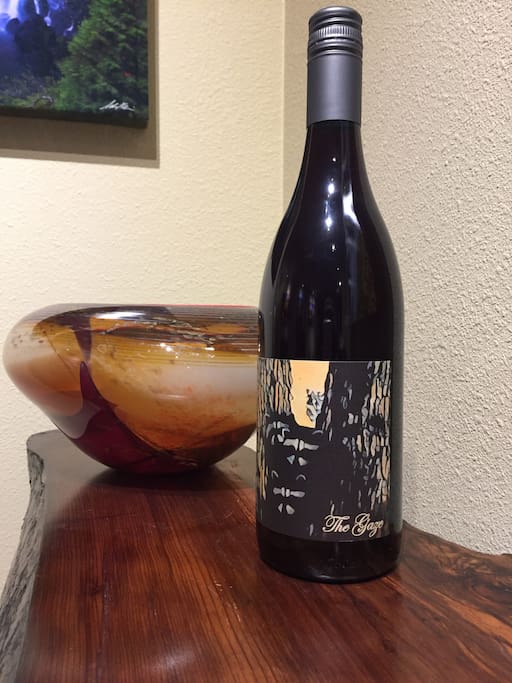 Enjoy a bottle of our own Hoffman Woods estate grown Pinot noir. Compliments of the house!