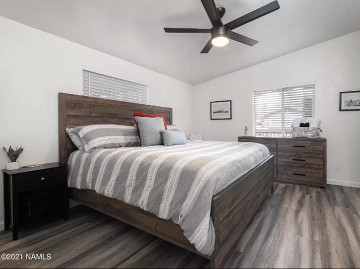 Master Bedroom with King Size bed.