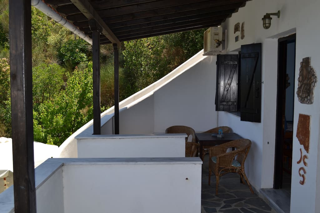 The apartment's balcony