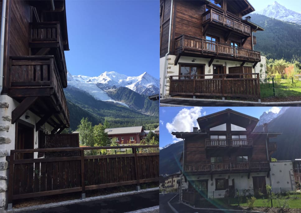 Jardin avec vue Mont-Blanc - Glacier des Bossons