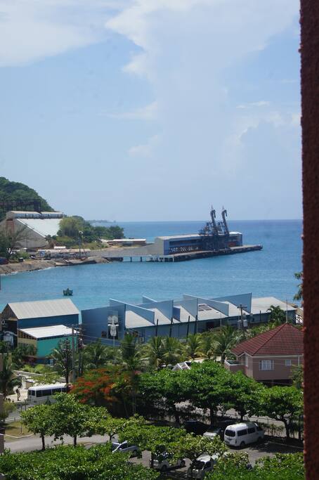 The Caribbean Sea from my window