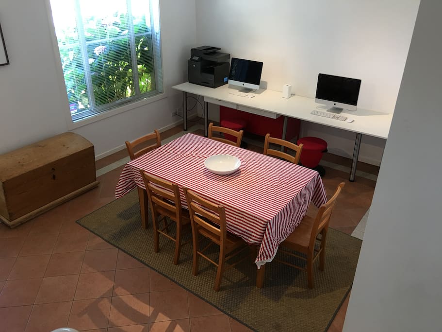 Dining area with study bench with Wifi access