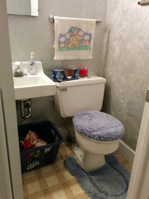Shared half bath on the main floor