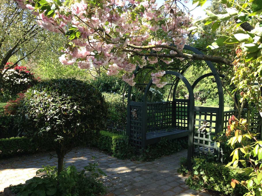 A quieter Space to smell he roses and escape the sun
