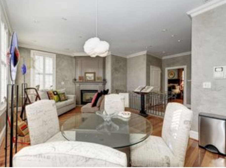 Living room with kitchenette