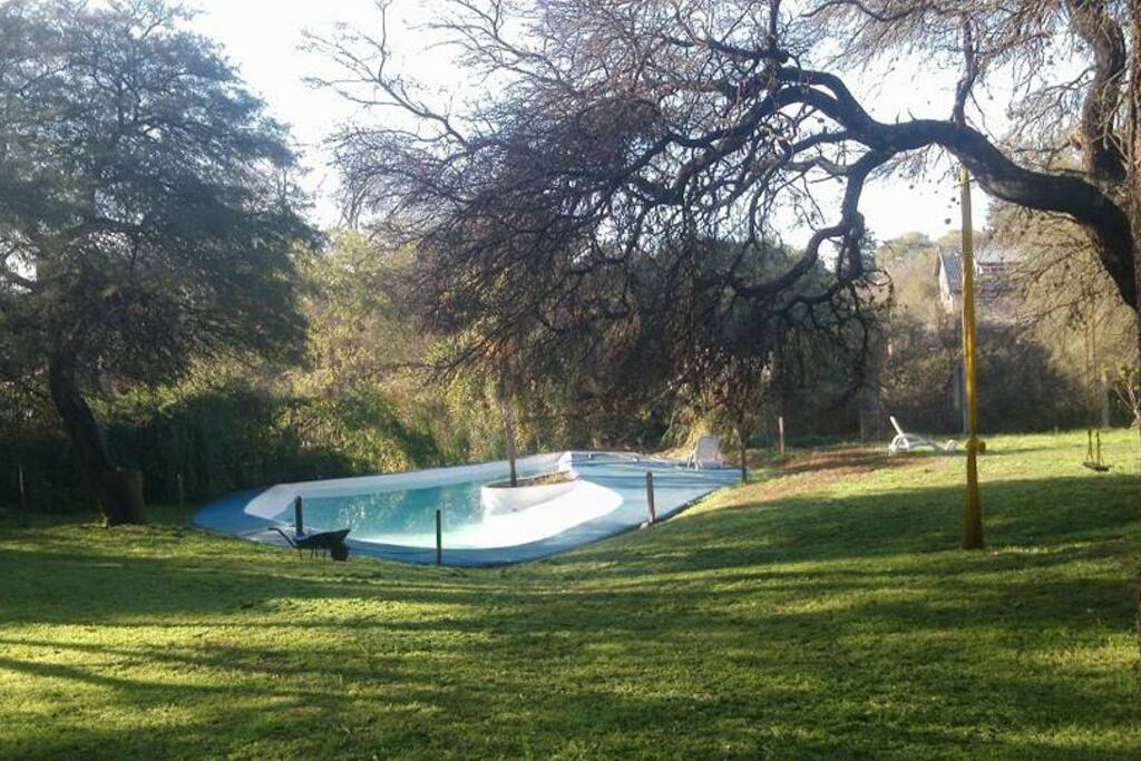 patio y piscina