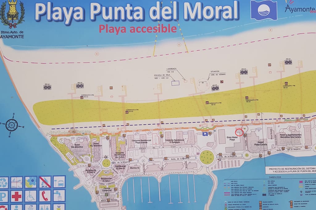 Mapa de las playas