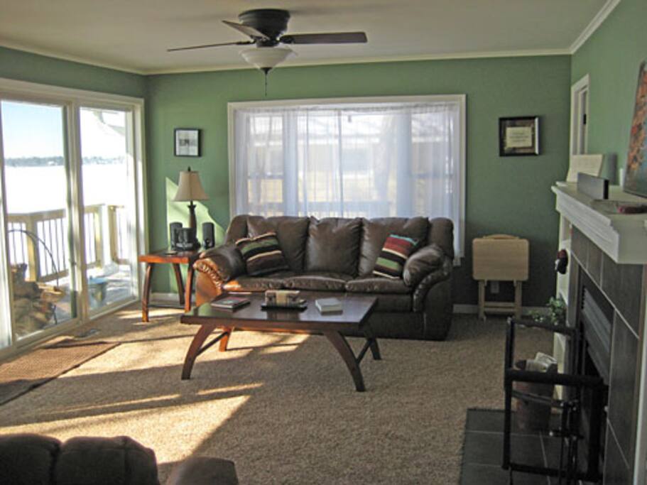 Great room overlooks Silver Lake