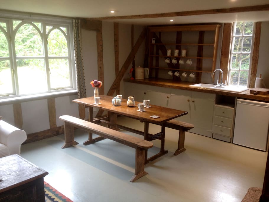 Dining and kitchen area.