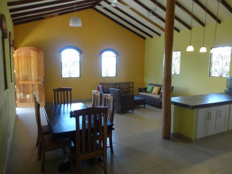 The main living area from the kitchen.