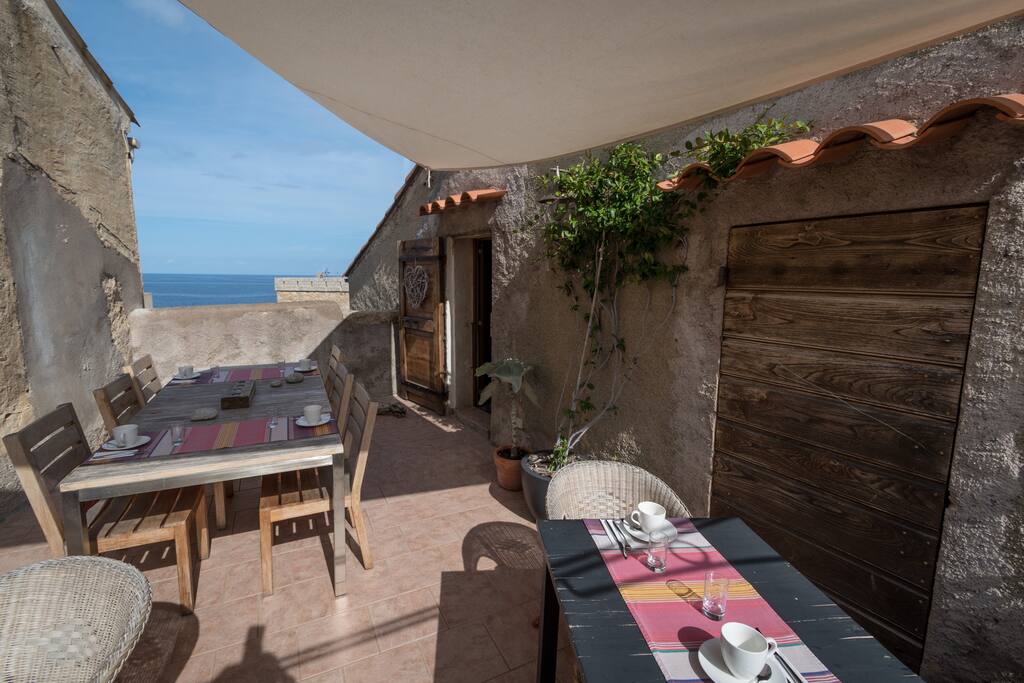 Terrasse vue mer