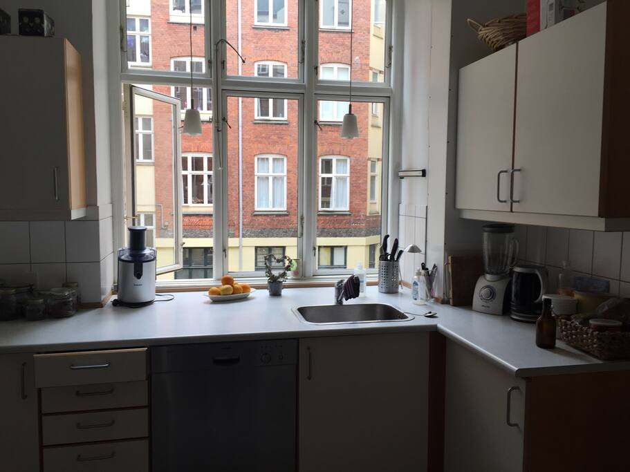 The kitchen. You are welcome to cook here and use the facilities.