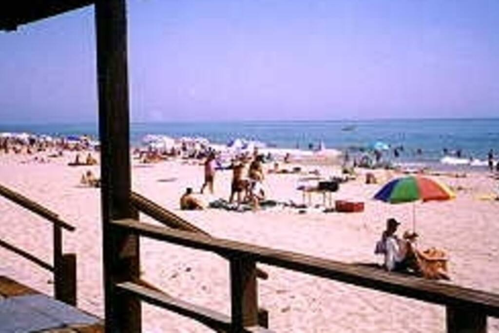 View of the beach from Giac's deck