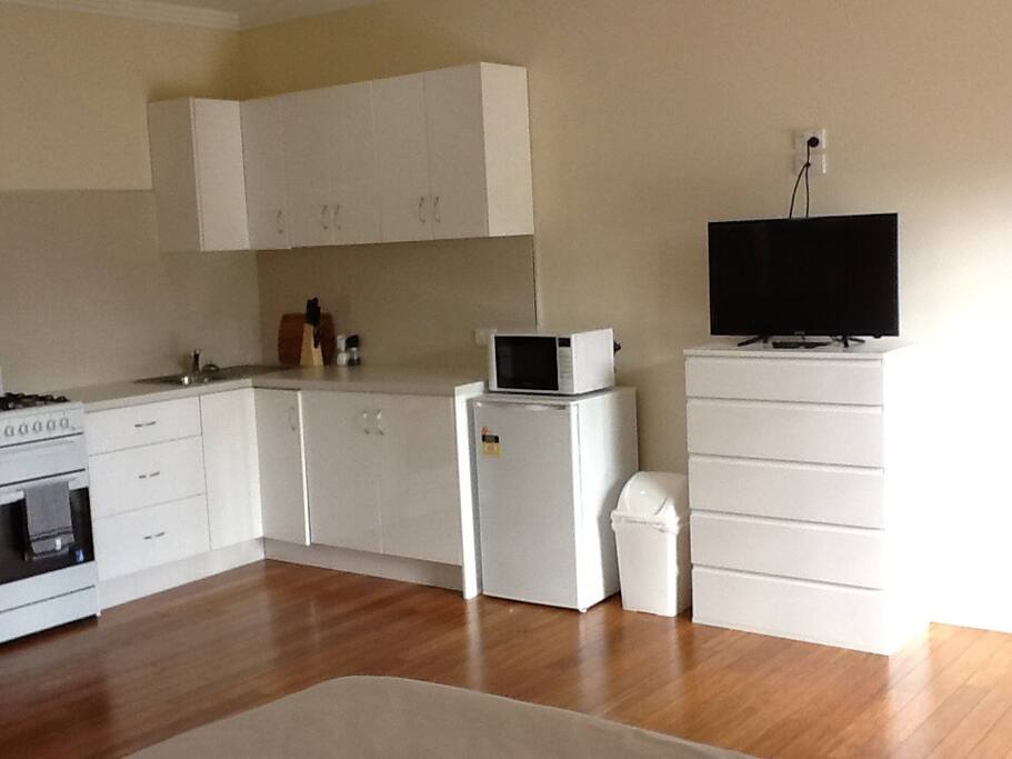 Kitchen and T.V