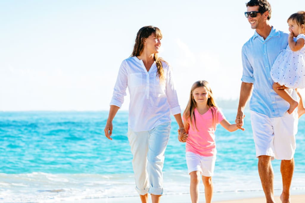 Family fun at the beach