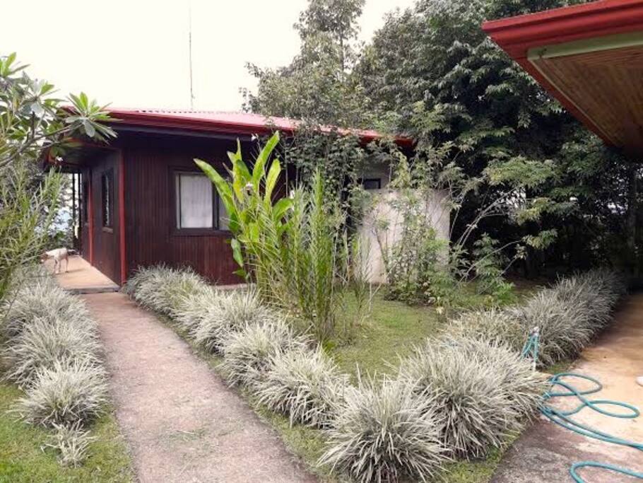 Sidewalk from garage to Casita