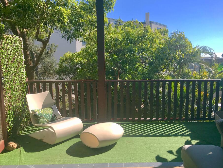 The Sun filled gorgeous balcony at The Sanctuary