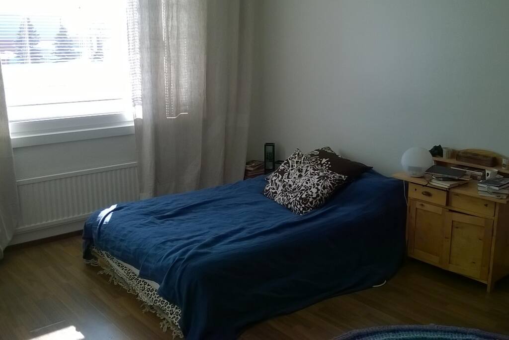 Main bedroom. Available to rent if your group is 3+ guests. Plenty of wardrobe space available in this room.