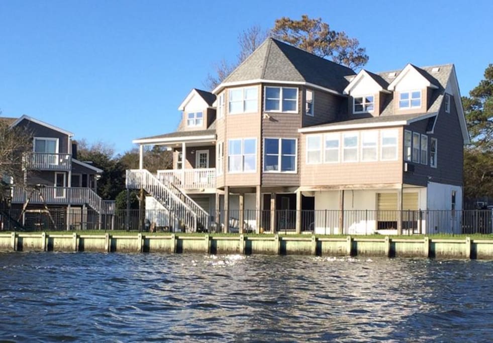 Waterside view of the cottage