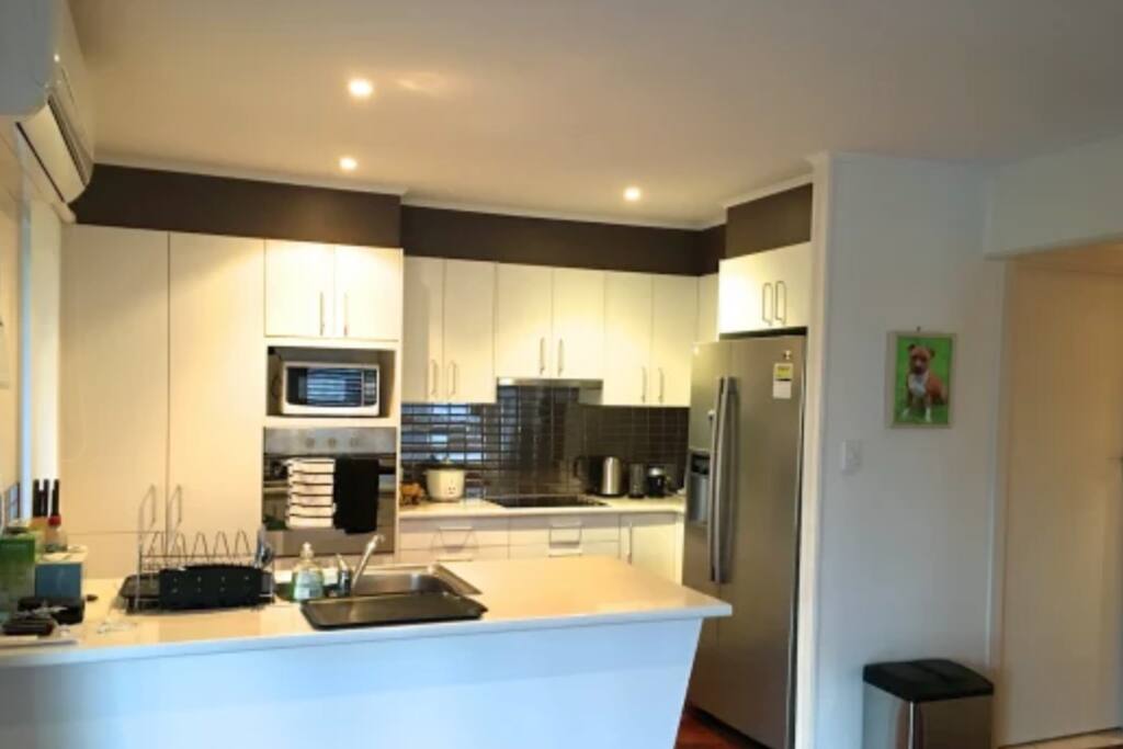 Kitchen includes all the appliances you will need to do some cooking.