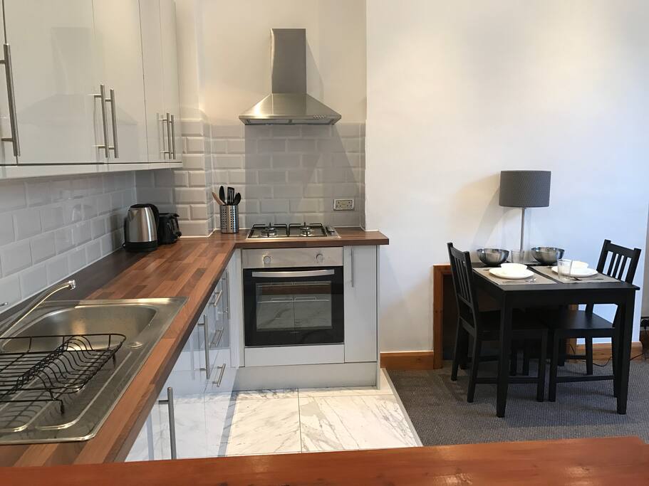 Well stocked Kitchen and dining table