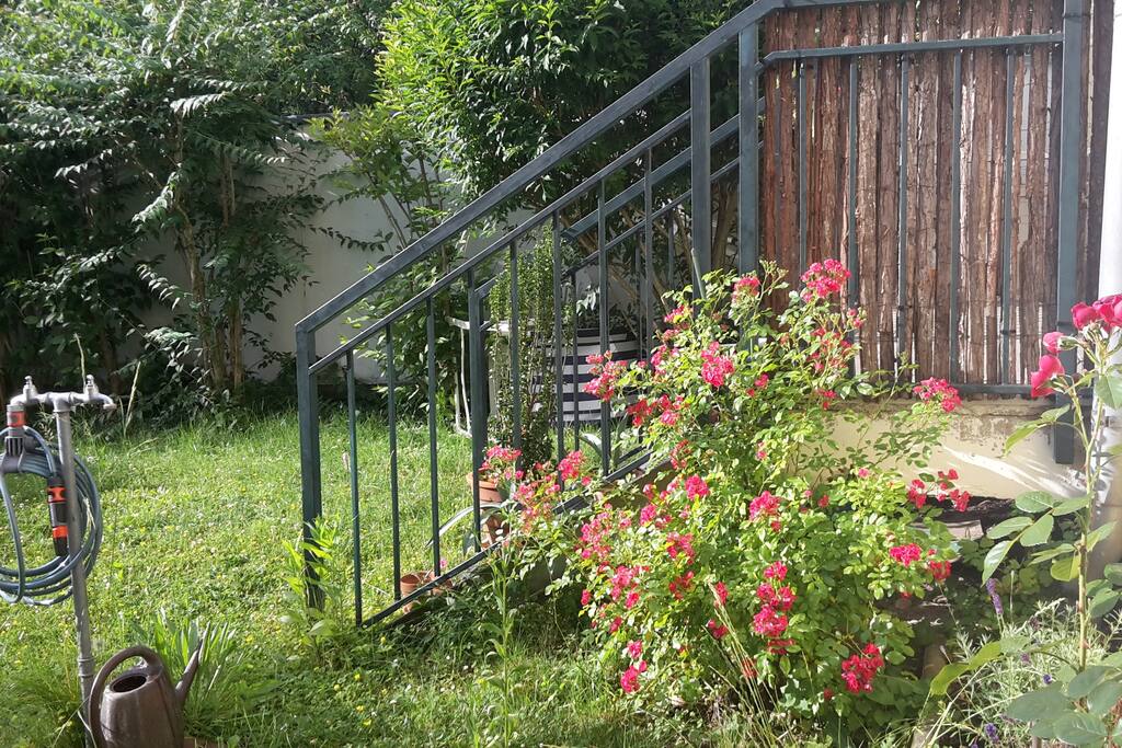 Abgang in den Garten