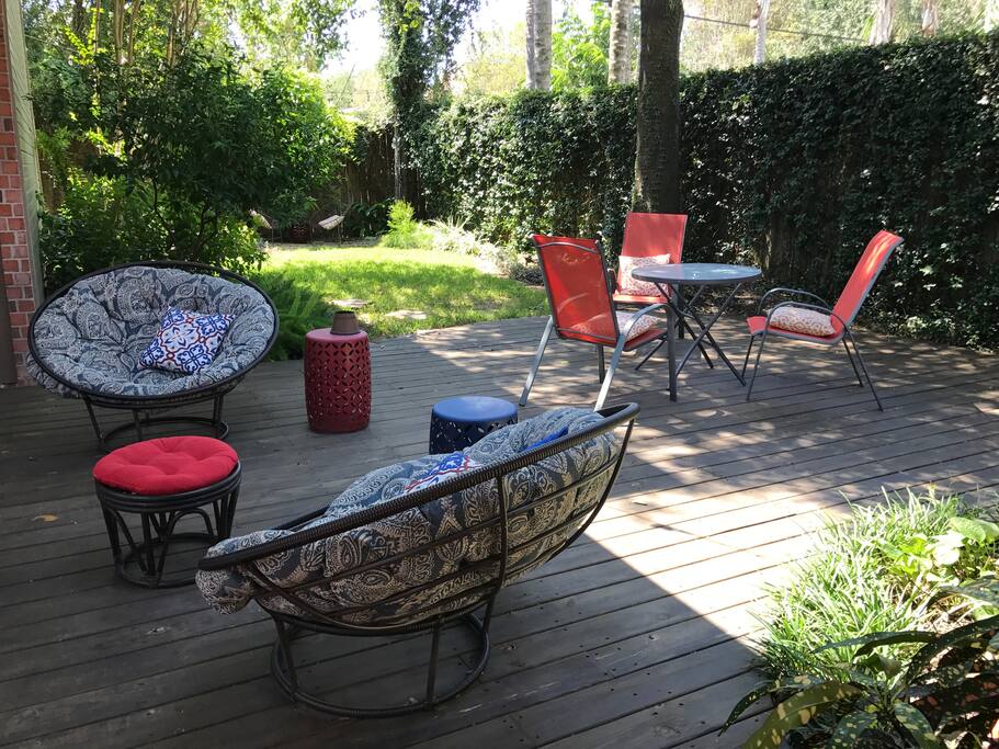 Enjoy the deck, shared with the main house, while you are here