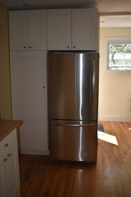 Refrigerator and kitchen storage.