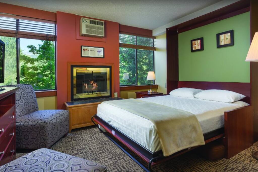 Private bedroom with fireplace