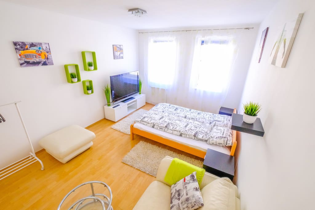 Cozy MASTER BEDROOM with FRIENDLY green decoration