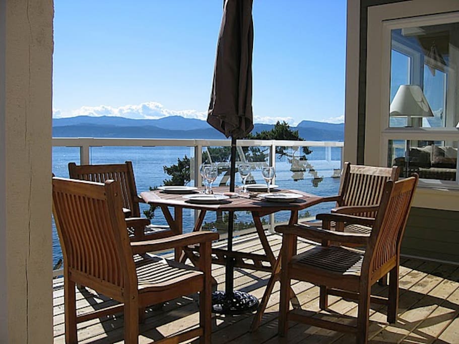 Patio set and view