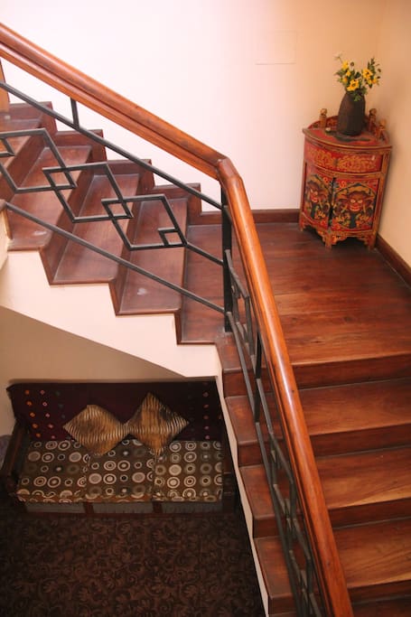 The beautiful stairways.