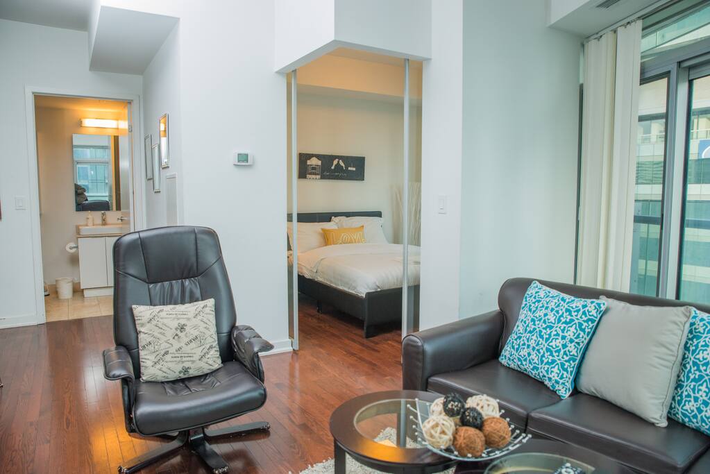 Living room with sofa/bed