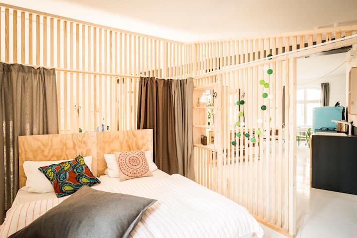 Acogedor dormitorio doble/cama individual
