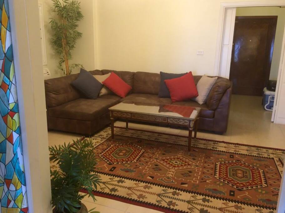 reception l shape sofa area