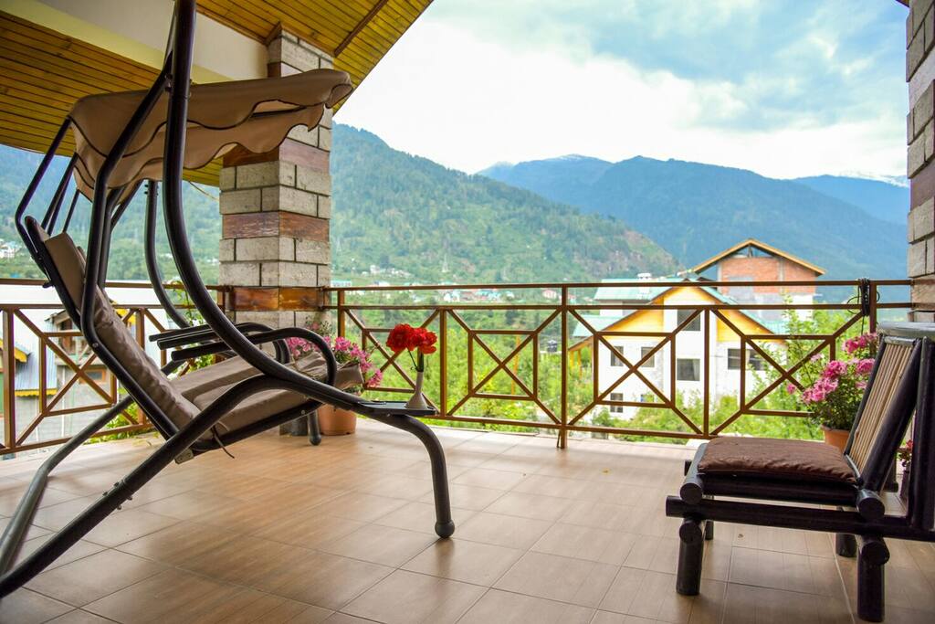 Balcony on 1st floor attached with bedroom