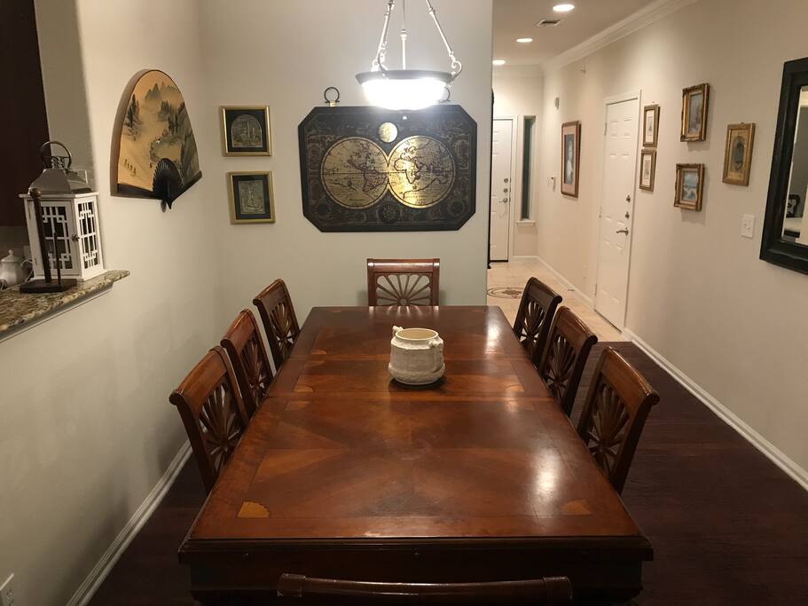 Cherry oak dining table for the ultimate dinner.