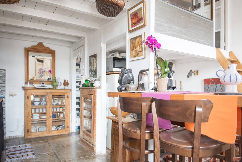 Cuisine avec table haute