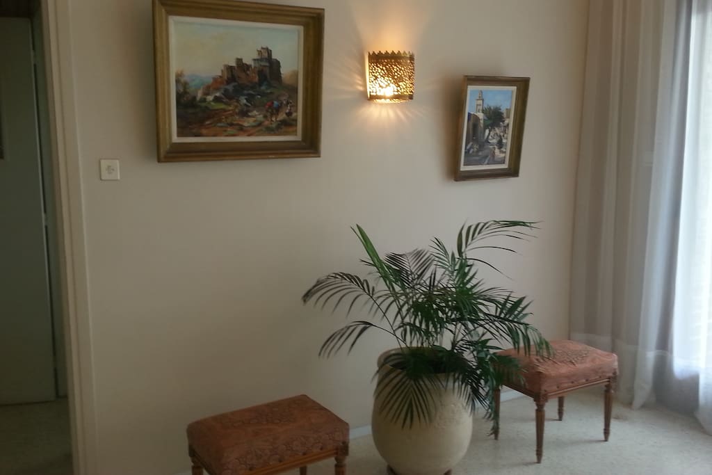 La chambre ivoire : vue du lit