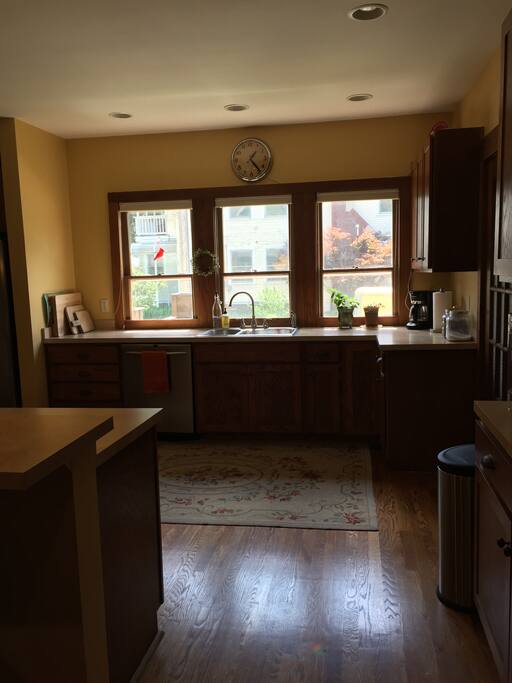 Cook like a chef with plenty of work space and a gas stove