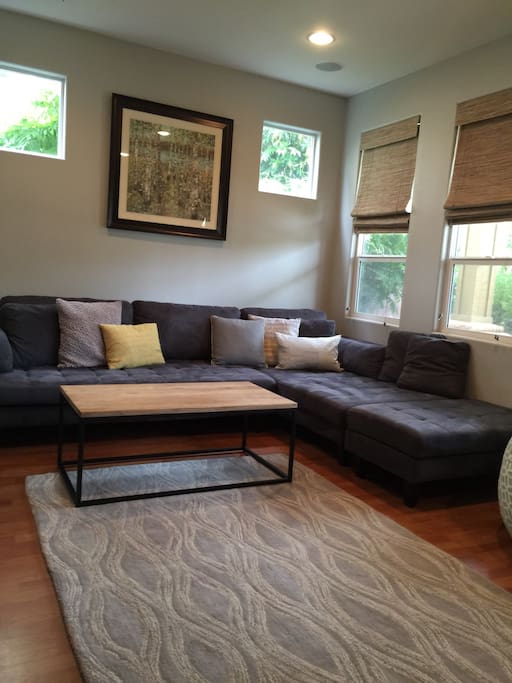 Living room with sectional sofa.
