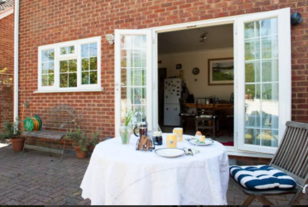 Breakfast in the garden if it's sunny.