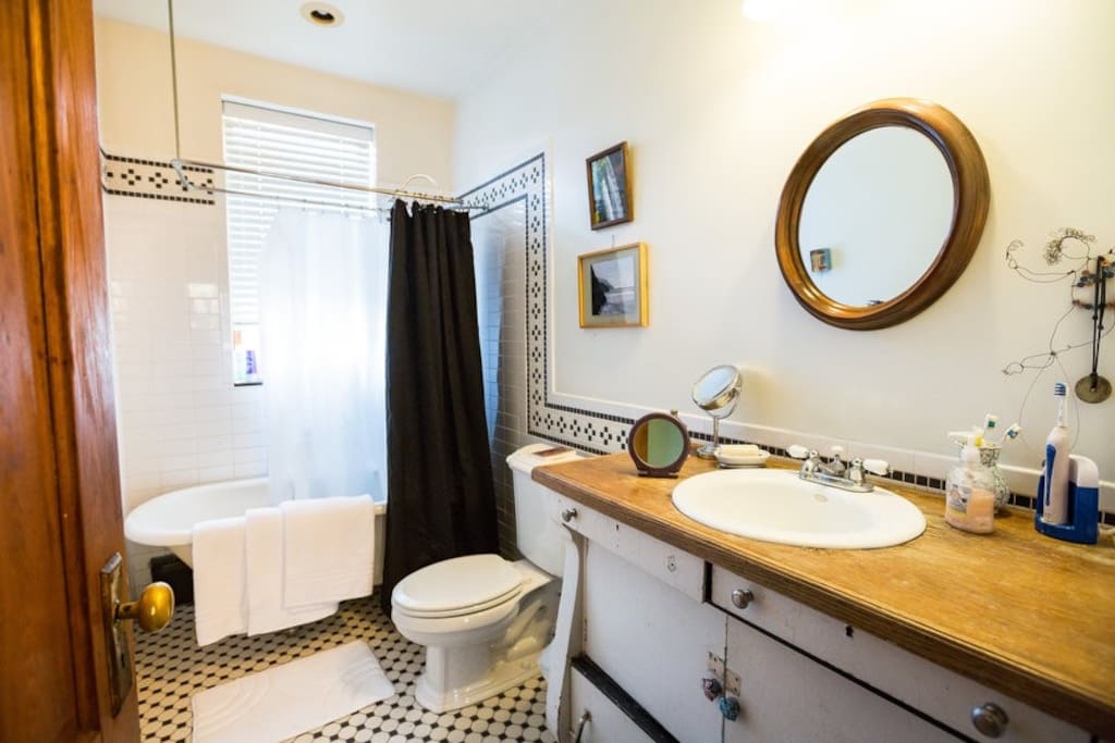 shared upstairs full bath