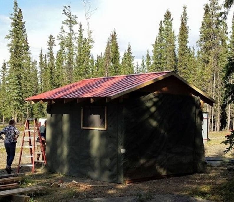Behind the Artic Tent