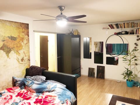 Quiet centre apartment with a view of Old Town.