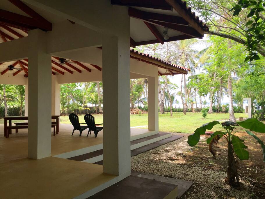 side view beachside patio