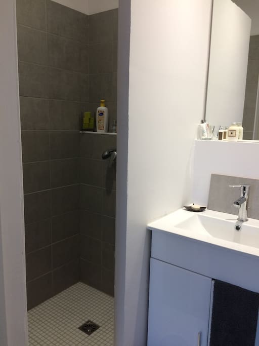 Votre douche Italienne et vasque avec miroir privé